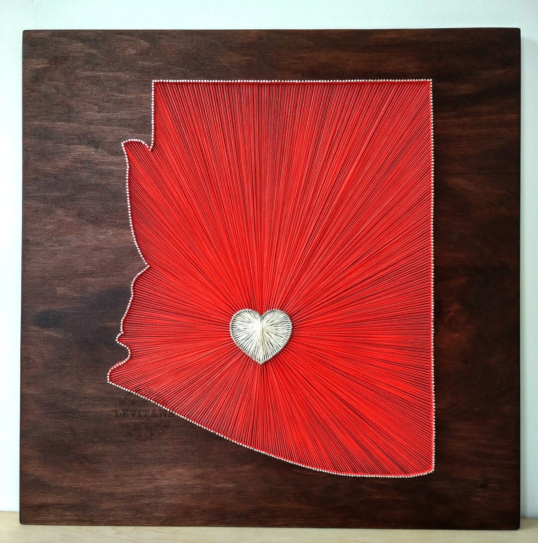 State String Art Wood Wall Art State Enjoy the Wood Etsy