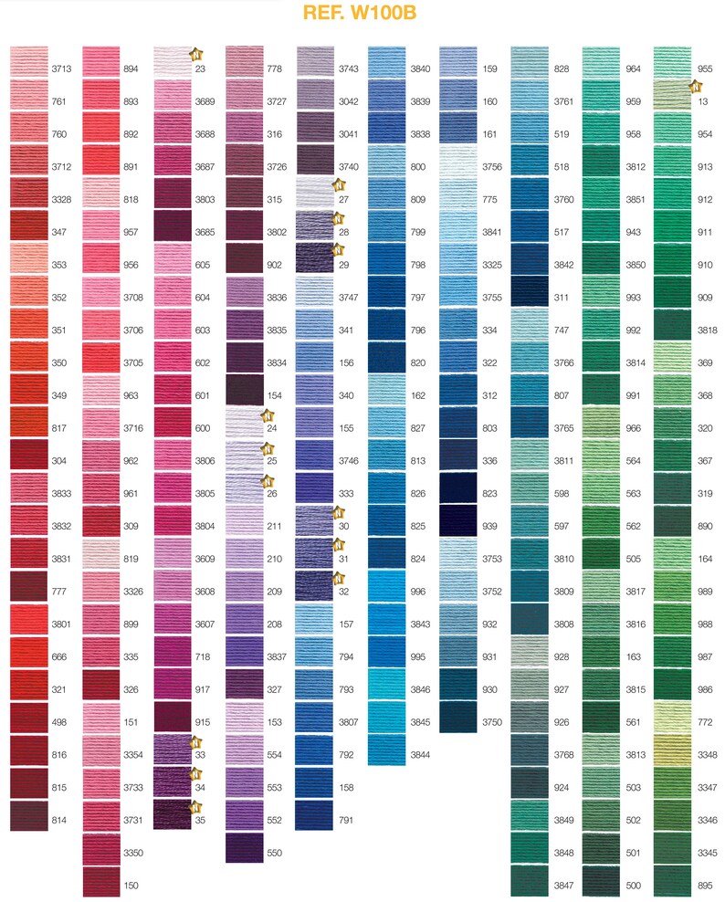 Карта цветов sbs