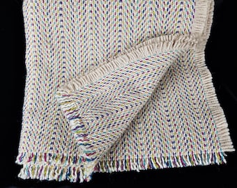 Handwoven Lambswool and Alpaca Baby, Cot, and Pram Blanket