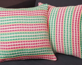 Watermelon Stripe Grid Cushion