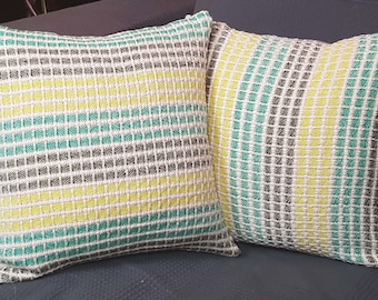Forest Stripe Grid Cushion