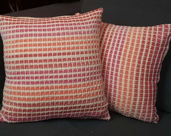 Sunset Stripe Lattice Cushion