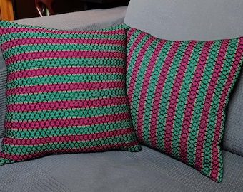 Watermelon Stripe Lattice Cushion