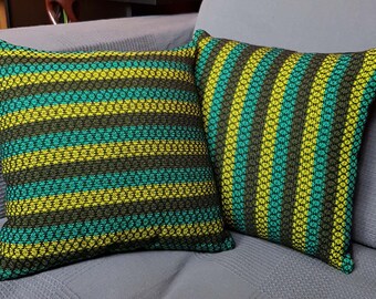 Forest Stripe Lattice Cushion