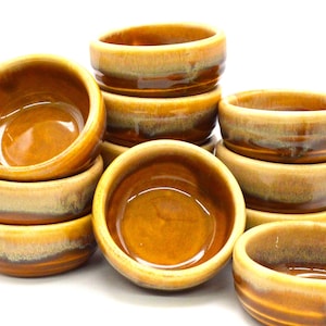 Set of 24 Brown Copitas, Copitas de Mezcal, Shot Glasses for Mezcal, Ceramic Shot Glass.Tequila Shot Glasses