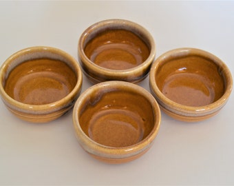 Set of 4 Brown Copitas, Copitas de Mezcal, Shot Glasses for Mezcal, Ceramic Shot Glass, Tequila Glass, Set of 4, IN STOCK