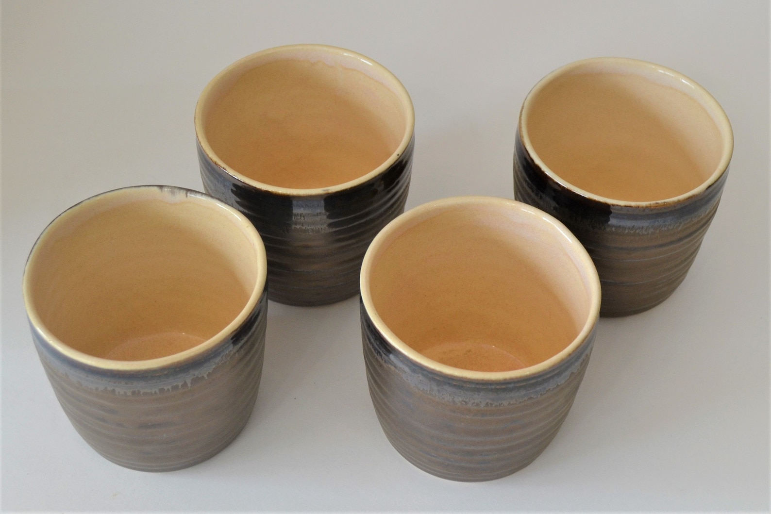 Single Whisky Glass Bronze Pottery Glazed Liquor Etsy