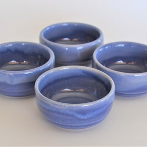 Set of 4 Copitas de Mezcal, Blue Copitas for Mezcal, Ceramic Shot Glass for Mezcal, Little Cup, Liquor Glass, IN STOCK
