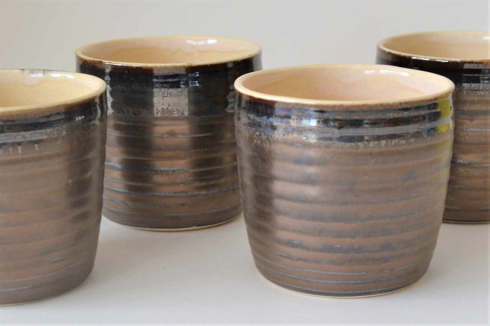 Single Whisky Glass Bronze Pottery Glazed Liquor Etsy