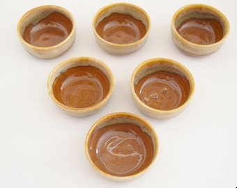 Set of 24 Brown Copitas, Copitas de Mezcal, Shot Glasses for Mezcal, Ceramic Shot Glass.Tequila Shot Glasses