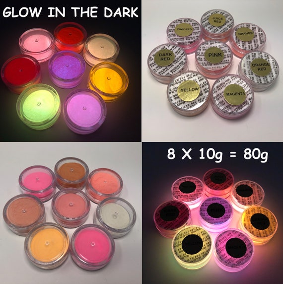 Prestige Glow in The Dark Pigment Powder. Longest Lasting Glow in The Dark Powder. Recommended for All Colorless Medium. Ink. Paint. Plastic Resin.