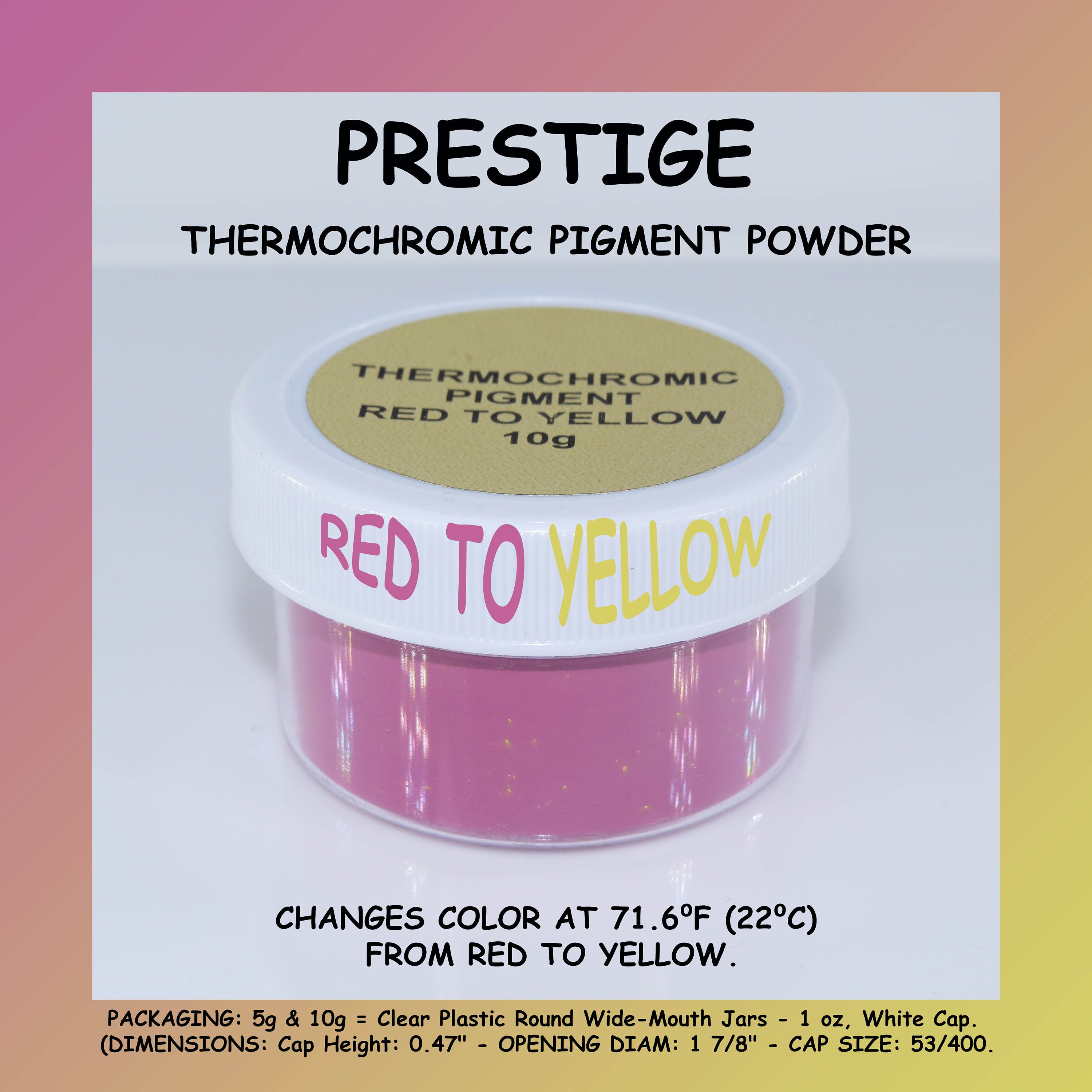 PRESTIGE THERMOCHROMIC PIGMENT Powder That Changes Color at 71.6F