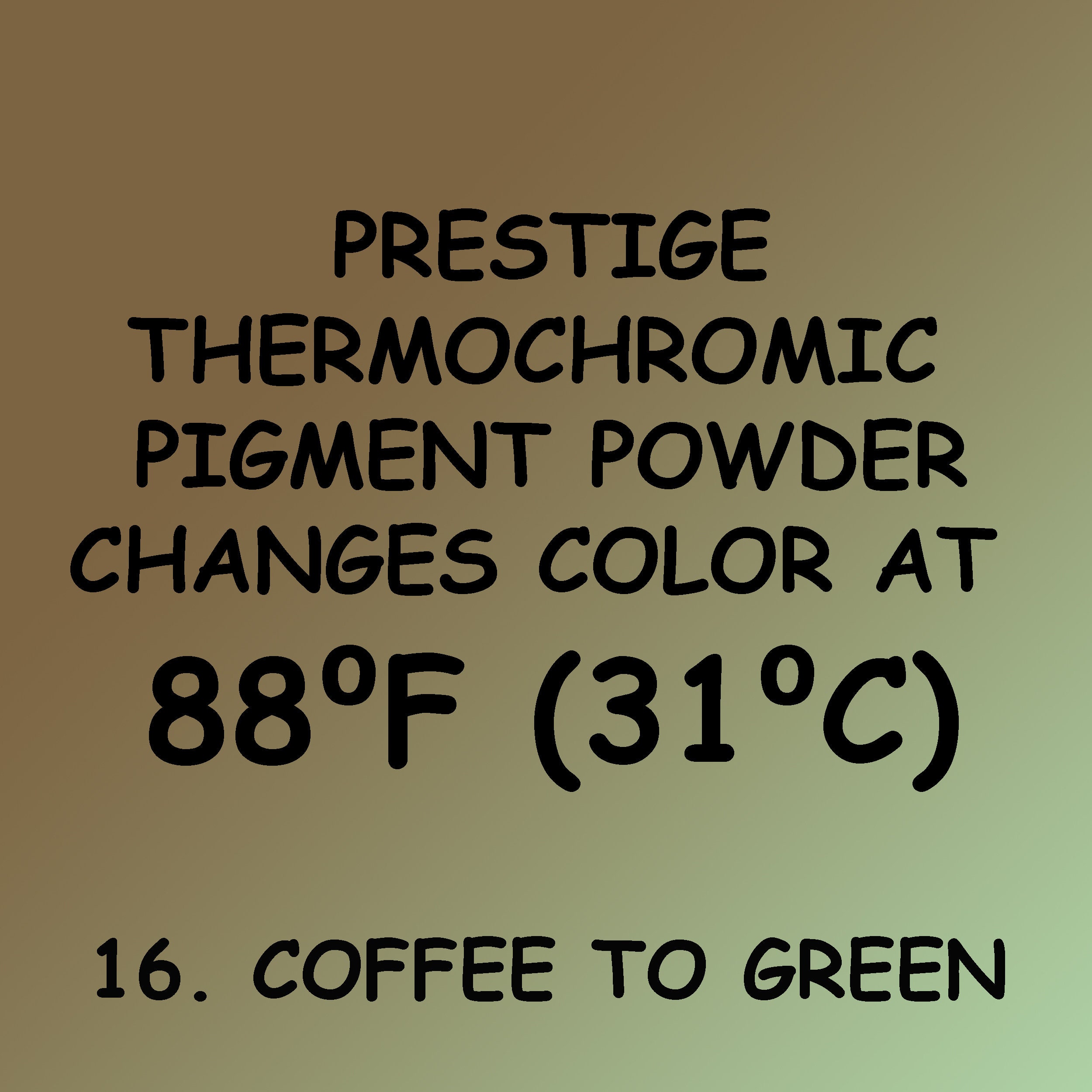 PRESTIGE THERMOCHROMIC PIGMENT Powder That Changes Color at 71.6F 22C,  Perfect for Heat-sensitive Color Changing Slime During the Winter 