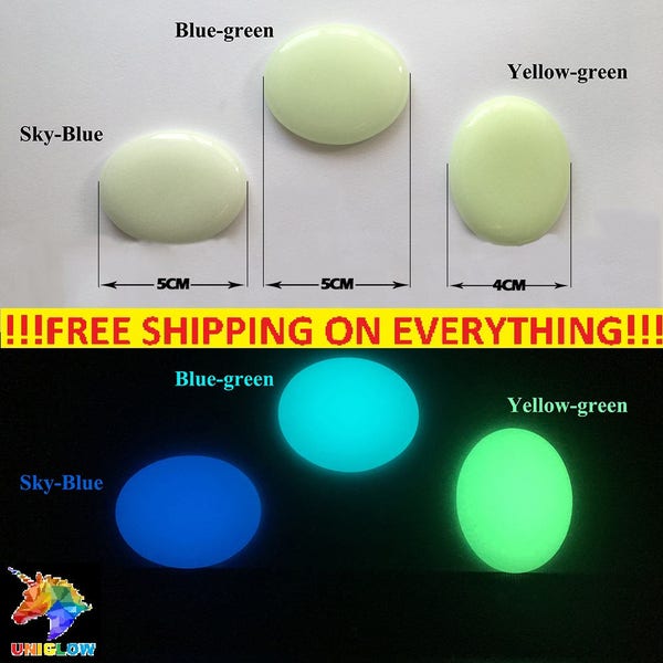 Glow in the Dark Pebbles Etsy