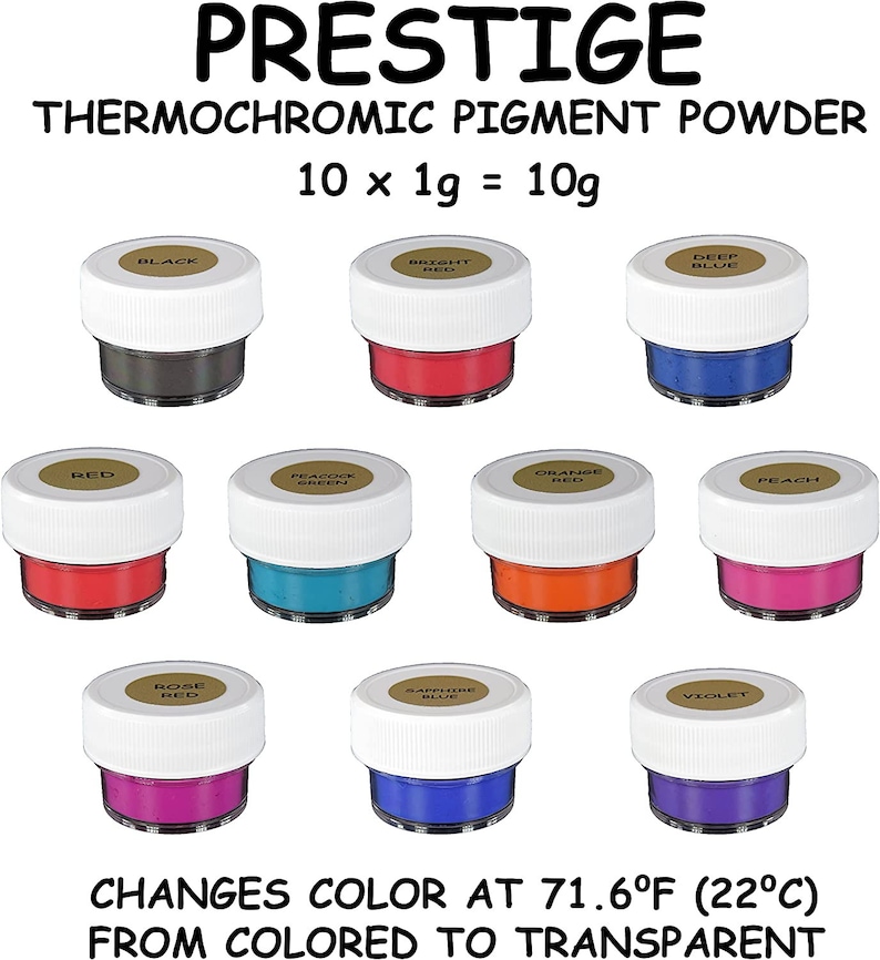 Thermochromic Temperature Activated Pigment Changes at 71.6ºF Etsy