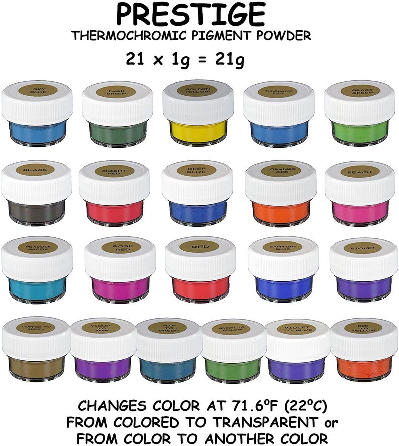 Thermochromic Temperature Activated Pigment Changes at 71.6ºF Etsy