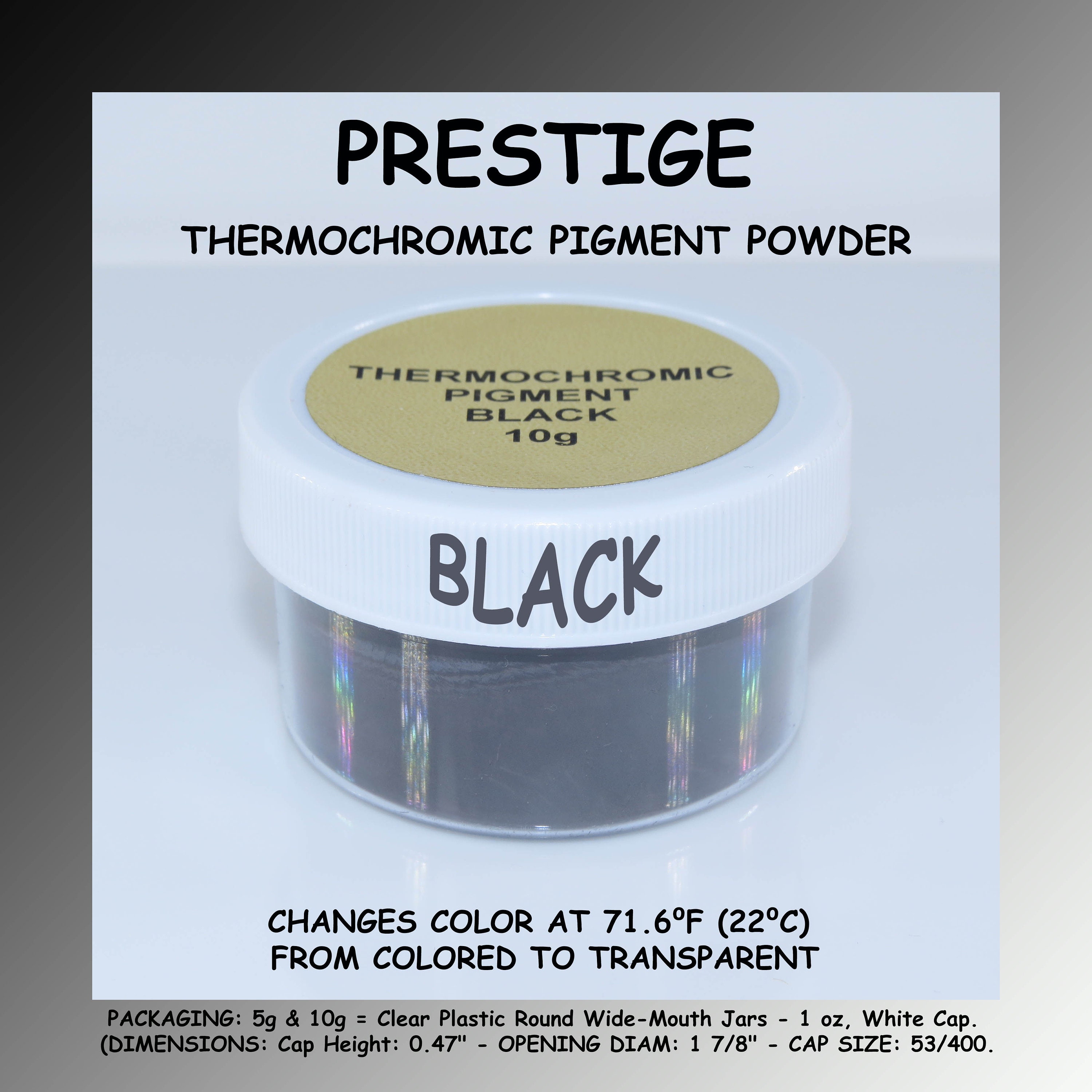 PRESTIGE THERMOCHROMIC PIGMENT Powder That Changes Color at 71.6F 22C,  Perfect for Heat-sensitive Color Changing Slime During the Winter 