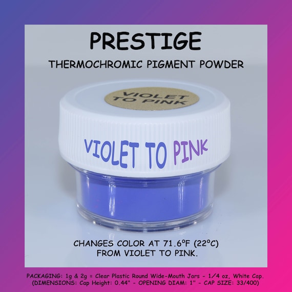 PRESTIGE THERMOCHROMIC PIGMENT Powder That Changes Color at 71.6F 22C,  Perfect for Heat-sensitive Color Changing Slime During the Winter 