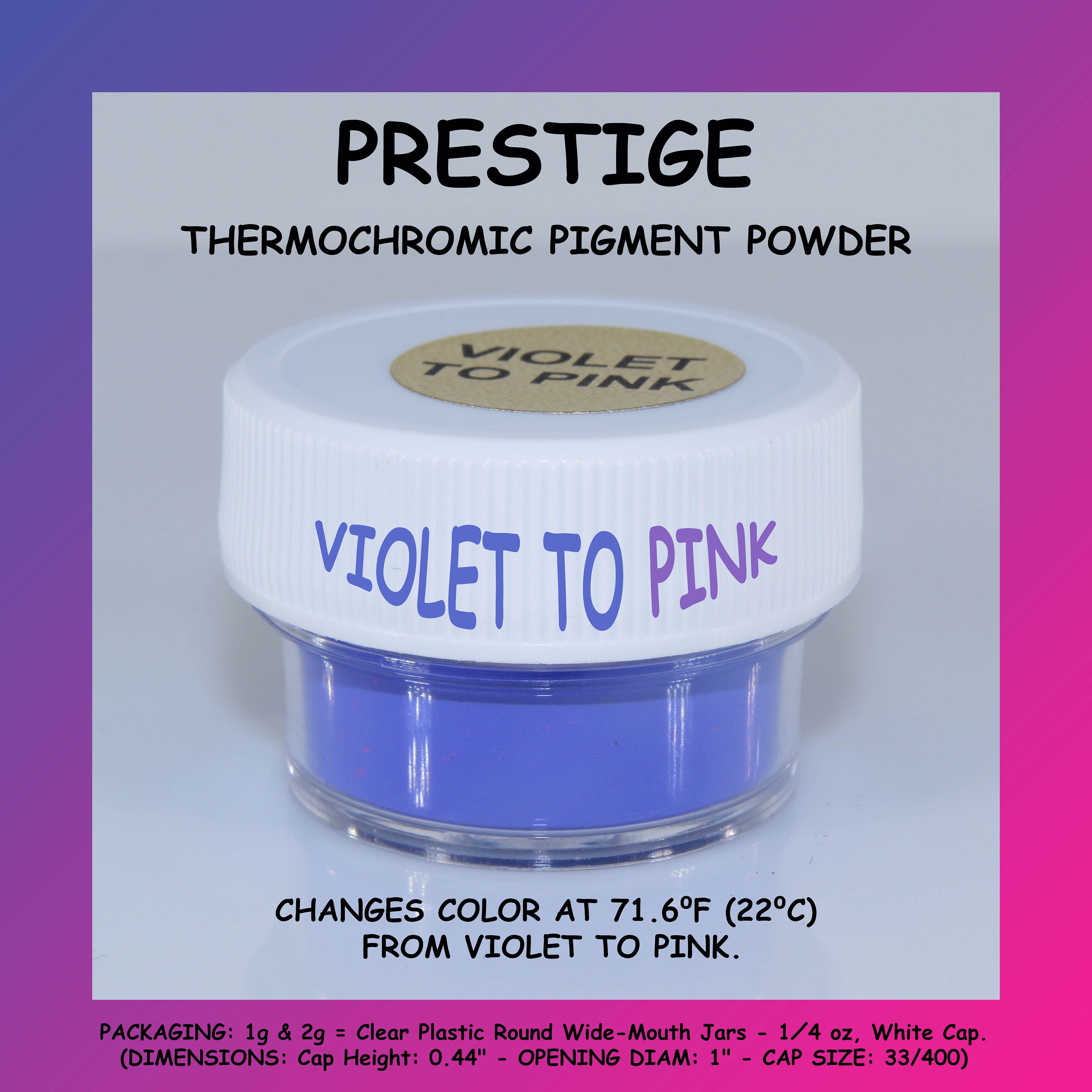 Thermochromic Pigment - Magic Shadow Dust - Temperature Reactive Color  Changing Effects