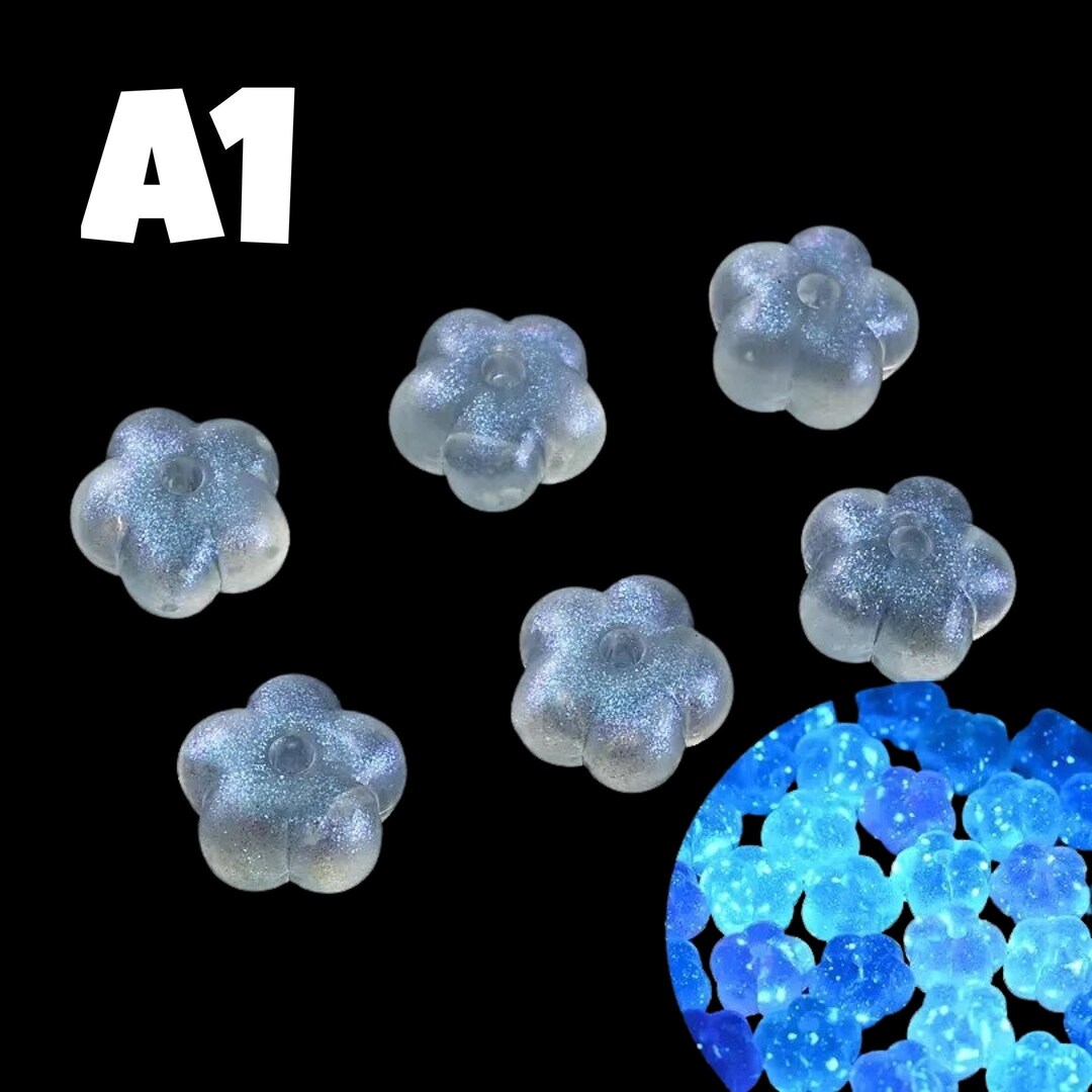 Mini Glow in the Dark Flower Beads by UNIGLOW PRODUCTS LLC Etsy