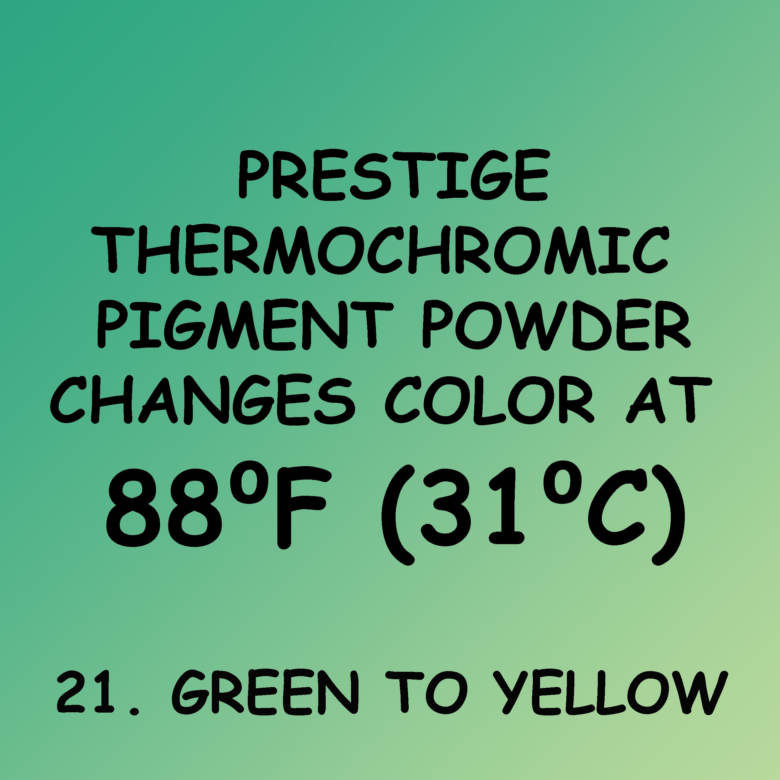 PRESTIGE THERMOCHROMIC PIGMENT That Changes Color at 88ºF 31ºC 21 Color  Choices Available Uniglow Products Llc 