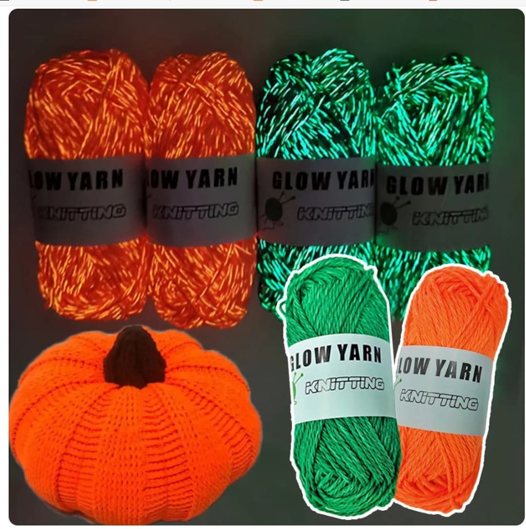 Glow in the Dark Yarn by UNIGLOW PRODUCTS LLC 60 Meter / 65 Yards / 2mm