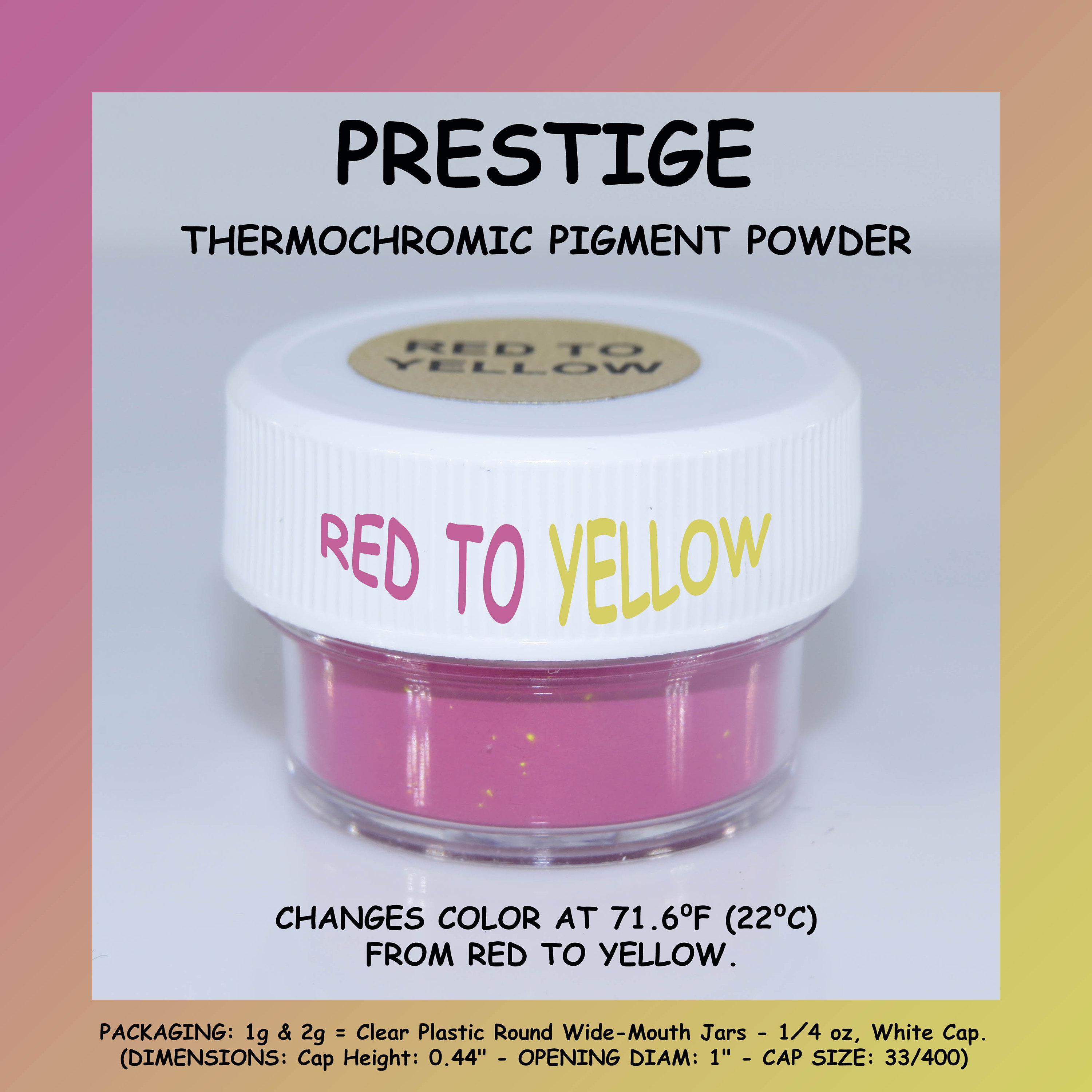 UniGlow's ThermoChromic Pigment (5 X 1g = 5g, Multicolored)