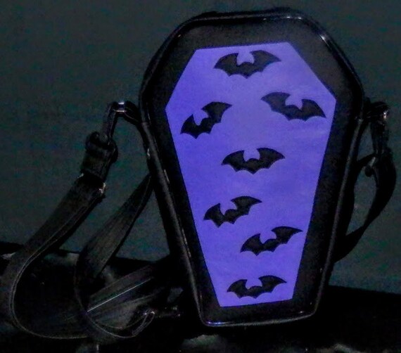 Bag of Bats Coffin Backpack shoulder Bag Purple Etsy UK