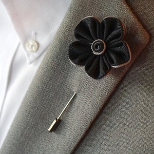 Handmade Flower Lapel Pin / Lapel flower / Kanzashi Flower Pin / Mens Accessories / Suit Accessories / Flower Brooch