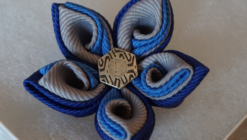 Floral Lapel Pin Colorful Men/'s Flower Lapel Pin Kanzashi lapel pin