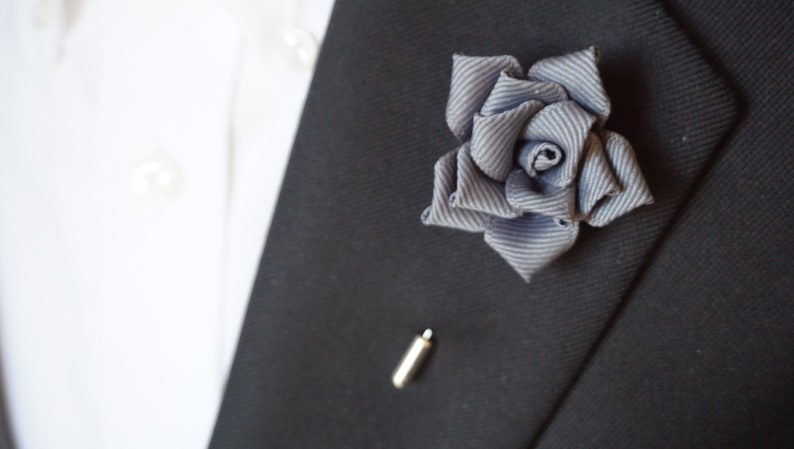 Rose Lapel Pin Wedding Boutonniere Flower lapel pin | Etsy