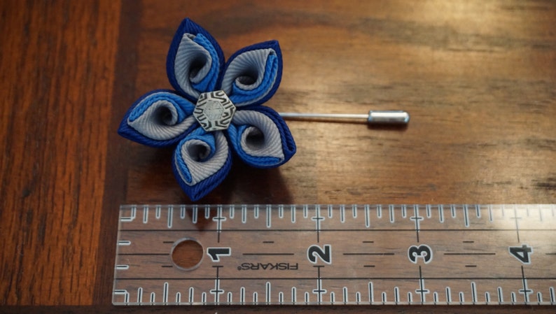 Floral Lapel Pin Colorful Men/'s Flower Lapel Pin Kanzashi lapel pin