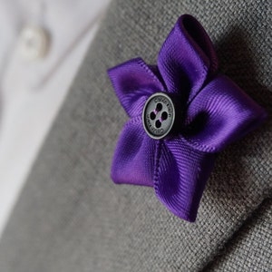 Flower Lapel Pin / Lapel Pin / 5 Petal flower / Kanzashi flower pin
