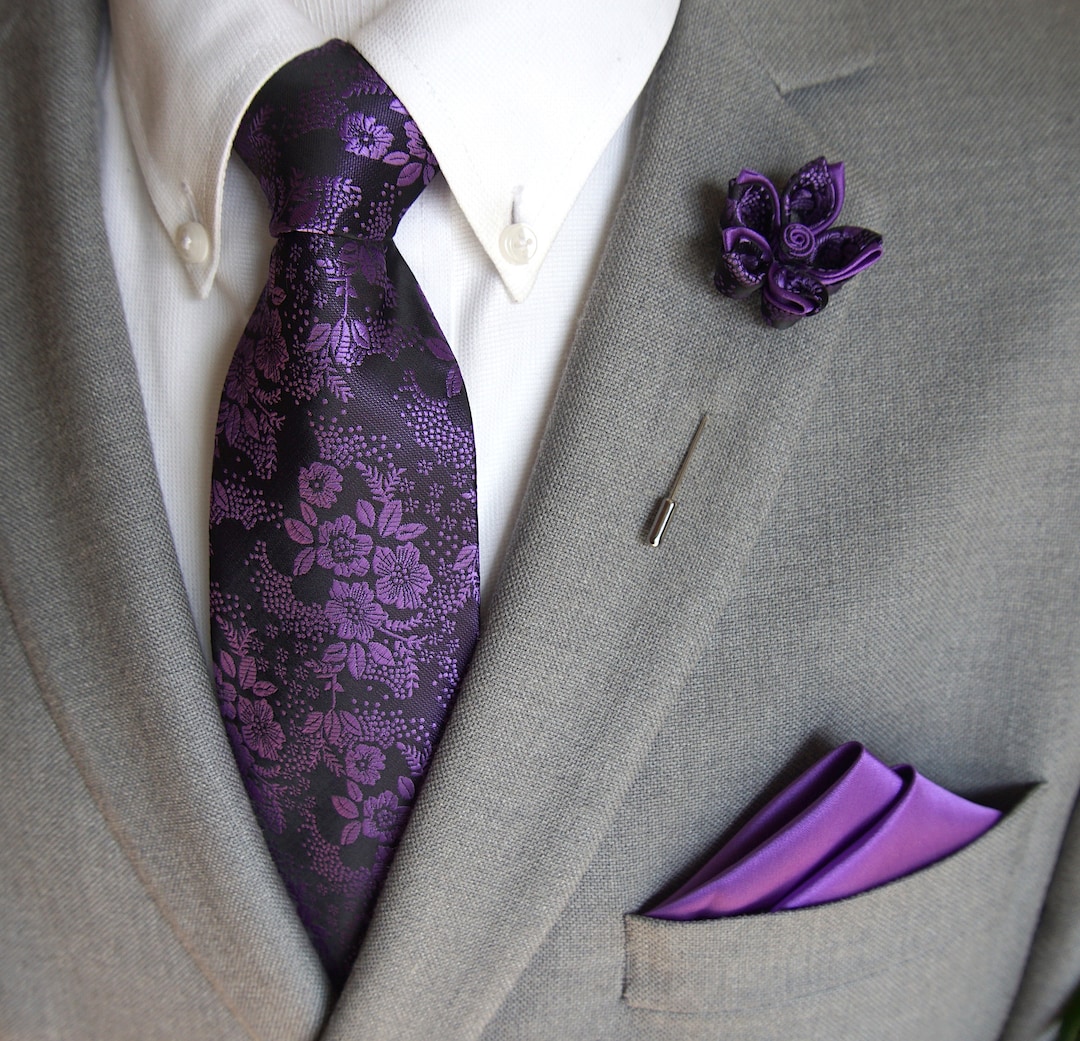 purple silk tie