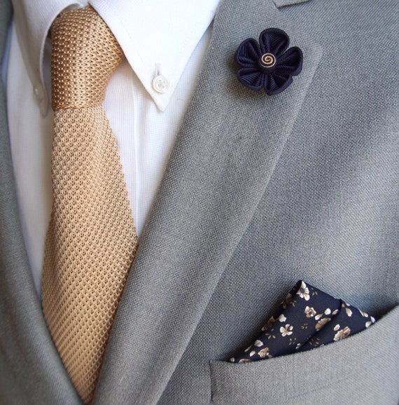 beige knitted tie