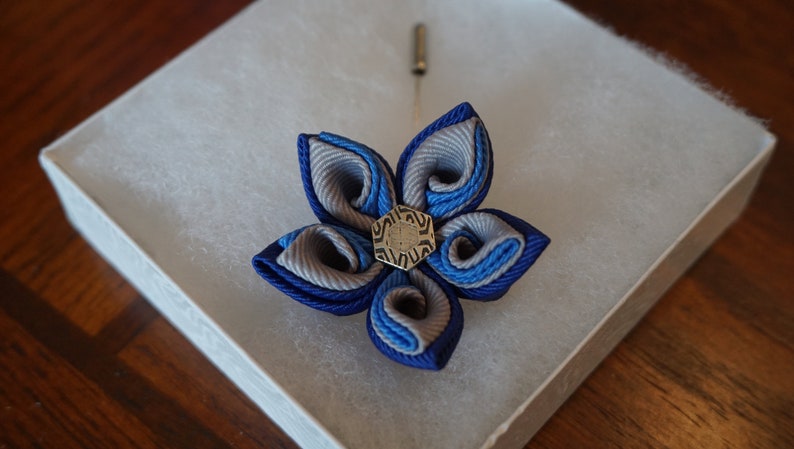 Floral Lapel Pin Colorful Men/'s Flower Lapel Pin Kanzashi lapel pin
