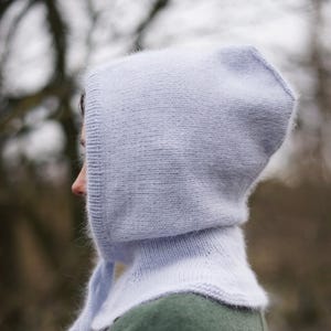 Wool balaclava hat, winter hat, knitted hood, blue balaclava, knitted balaclava, knitted hat, hand knit hat, crochet hat