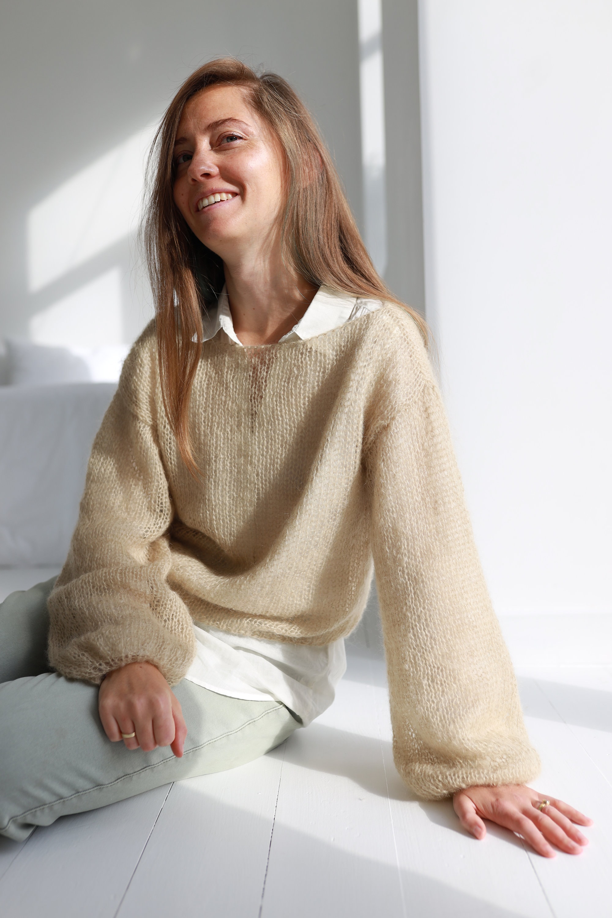 Knit Mohair Sweater, Loose Knit Sweater, Balloon Sleeves, Super Light Knitwear, Fluffy Mohair Knitted Jumper, Academia Clothing - Etsy Knit Mohair Sweater, Loose Knit Sweater, Balloon Sleeves, Super Light Knitwear, Fluffy Mohair Knitted Jumper, Academia Clothing - Etsy