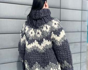 Nordic Sweater, Hand Knit Sweater, Norwegian Sweater, Fair Isle