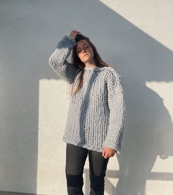 Oversized sweater, merino wool sweater, hand knit sweater, icelandic  sweater, oversized sweatshirt, oversized hoodie, nordic sweater