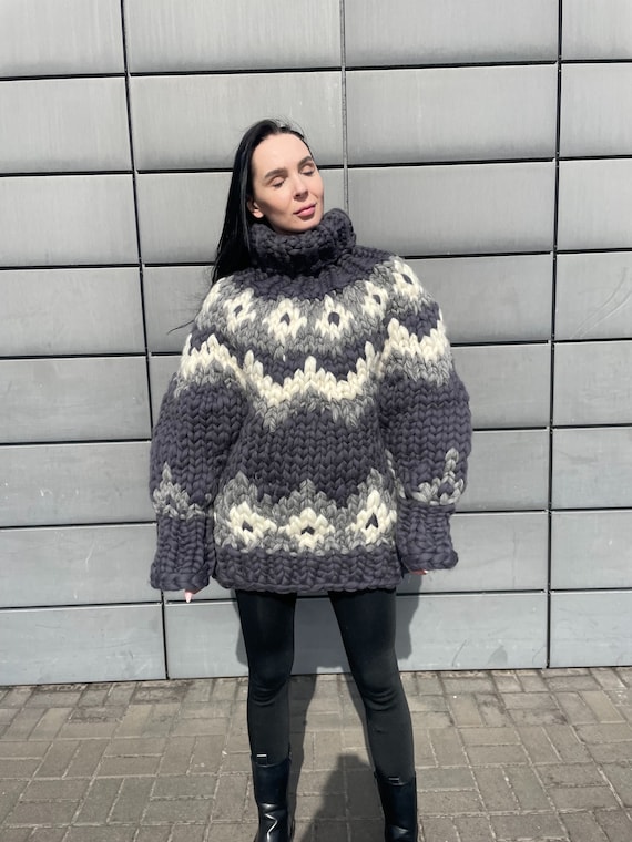 FIORENT♡ウールニット woolknit Nordic Sweater, Hand Knit Sweater, Norwegian Sweater, Fair Isle
