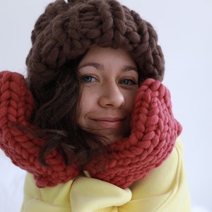 Chunky knit hat, wool hat, knitted beanie, cable knit hat, hand knit hat, warm winter hat, winter hats women, ski hat, adult crochet hat,