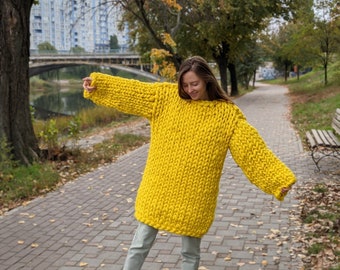 giant yarn sweater