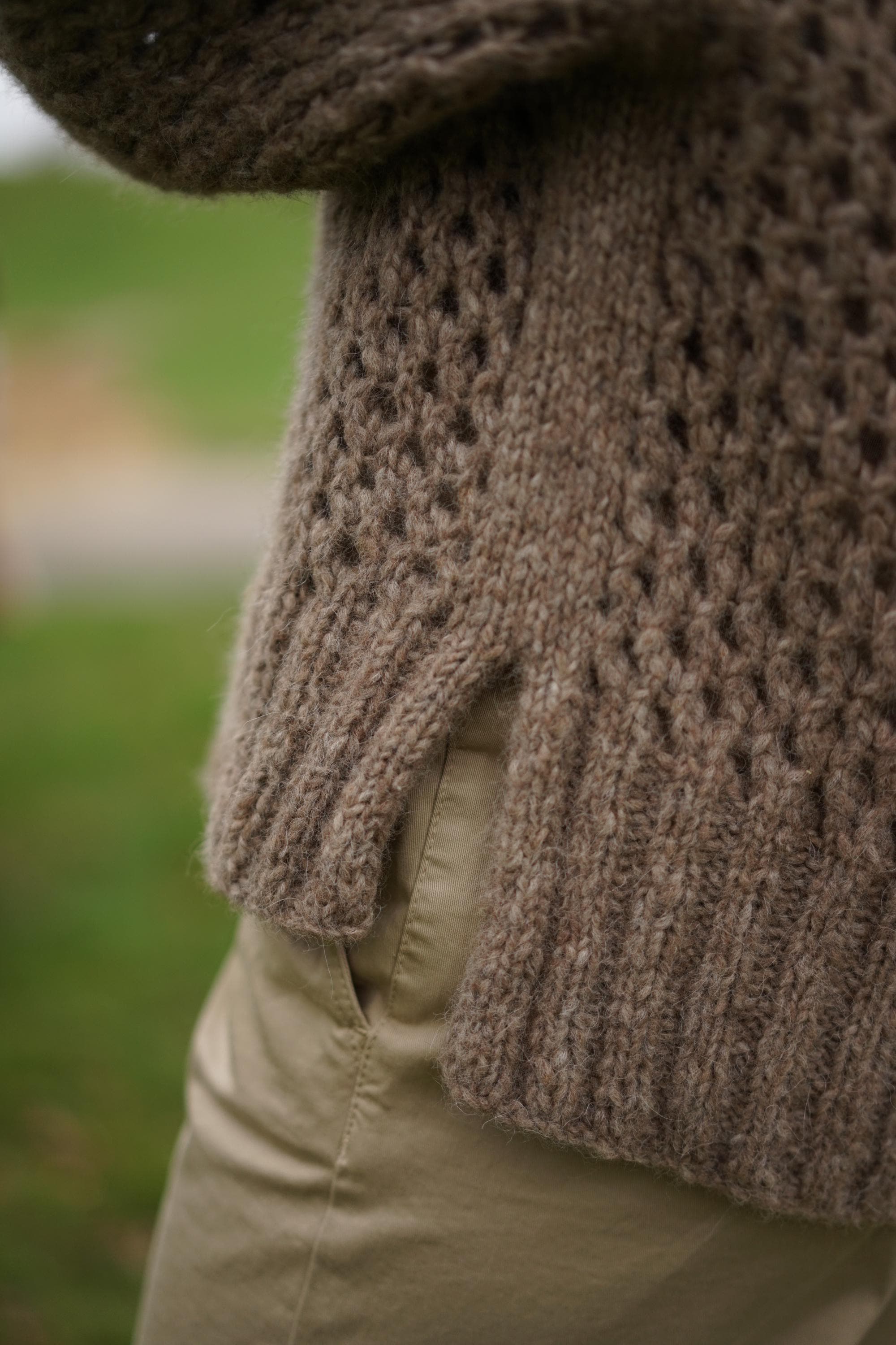 Hand Knit Alpaca Wool Sweater: Mocha Brown Slouchy Pullover - Etsy