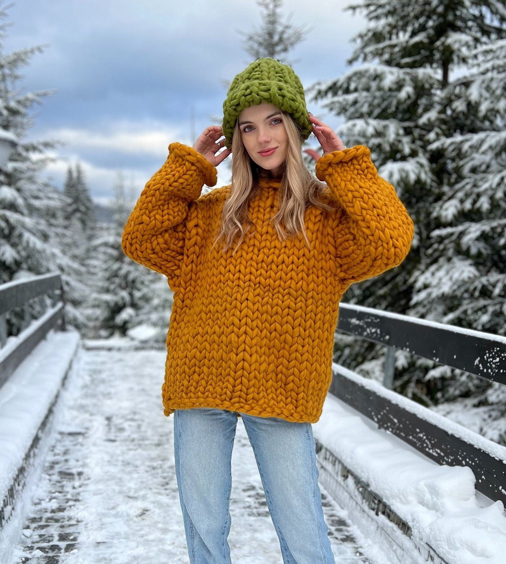 Oversized Sweater, Wool Sweater, Chunky Knit Sweater, 80s Sweater