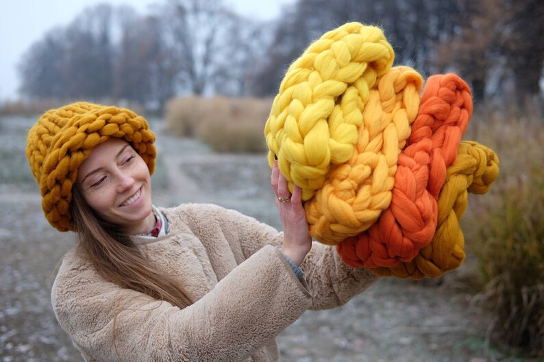 Écharpe en laine, écharpe en grosse maille, snood doux, écharpe en tricot pour femme, écharpe à l'infini, écharpe en grosse maille, écharpe surdimensionnée image 2