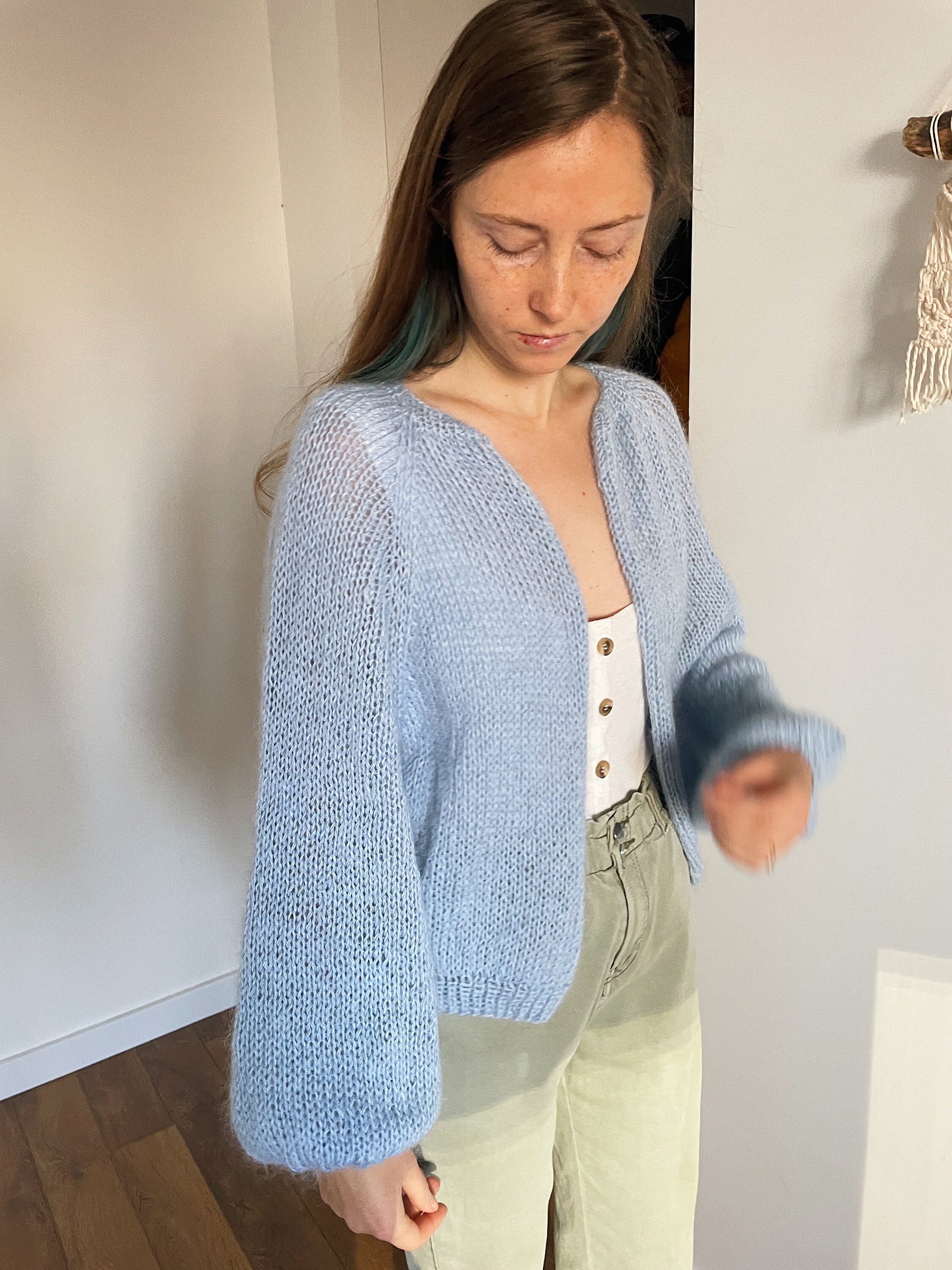 Mohair Cardigan, Light Blue Mohair Jacket, Kid Mohair Mohair Cardigan, Light Blue Mohair Jacket, Kid Mohair