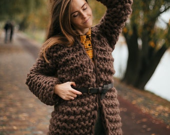 Unisex oversized cardigan, Long sleeves coat, Oversize chunky knit sweater, Long cardigan, chunky cardigan, cardigan sweater