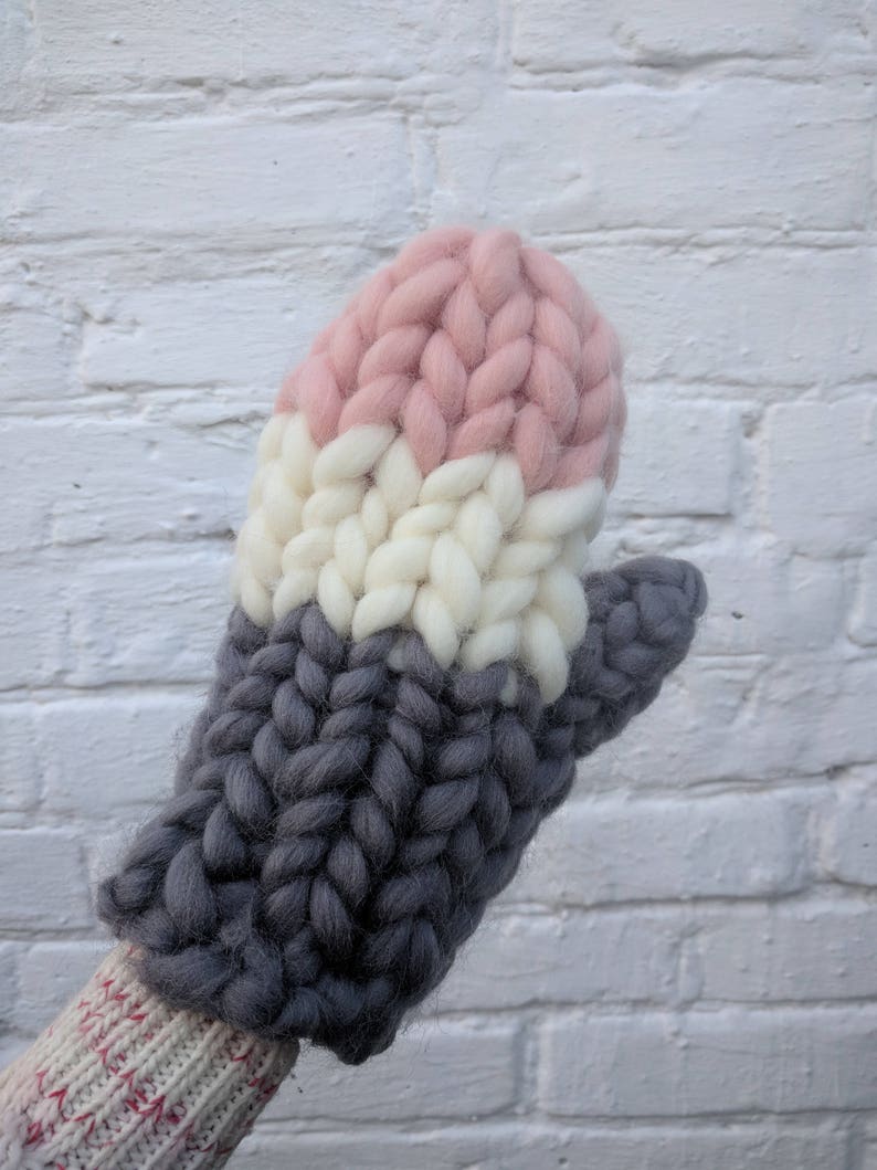 Knitted mittens, soft and cozy winter gloves the best gift for woman, warm knit gloves, chunky knit mittens image 10