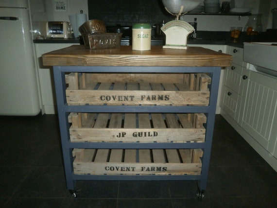 Dark Kitchen Island Unit Butchers Block Trays Centre Dark Kitchen Island Unit Butchers Block